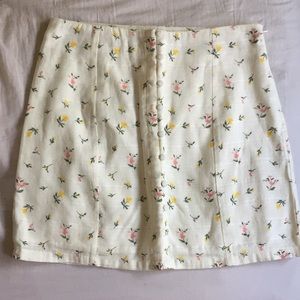 A-line floral print skirt
